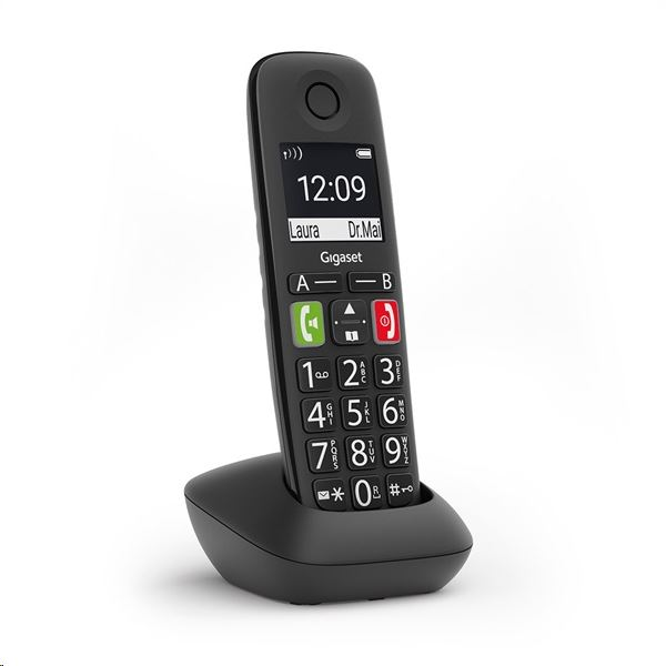 Gigaset ECO DECT Telefon E290HX fekete, bázisállomás nélkül - Bontott termék