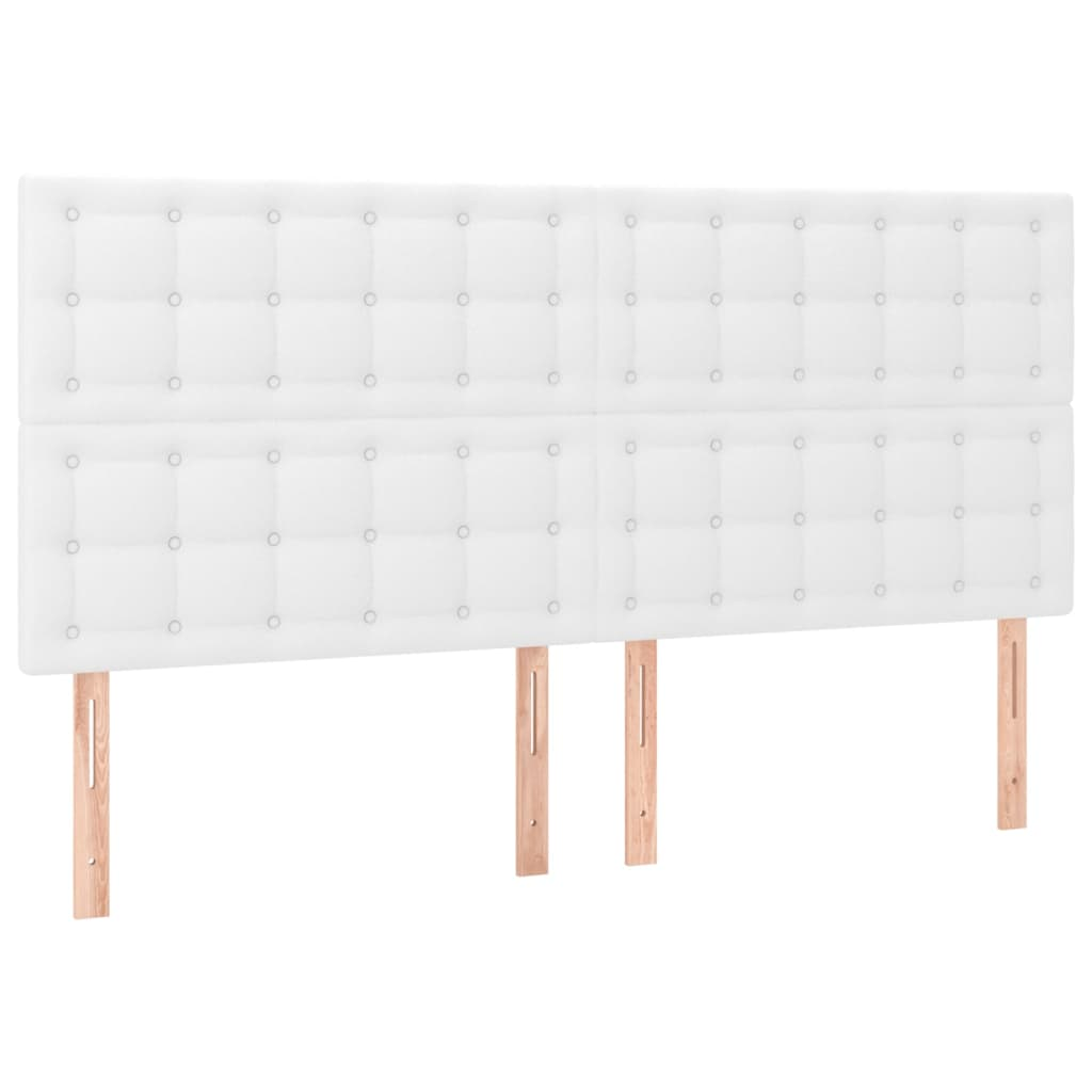 4 db fehér műbőr fejtámla 100x5x78/88 cm (3116441)