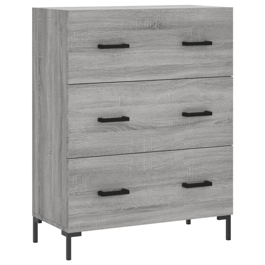 szürke sonoma színű szerelt fa tálalószekrény 69,5 x 34 x 90 cm (827858)