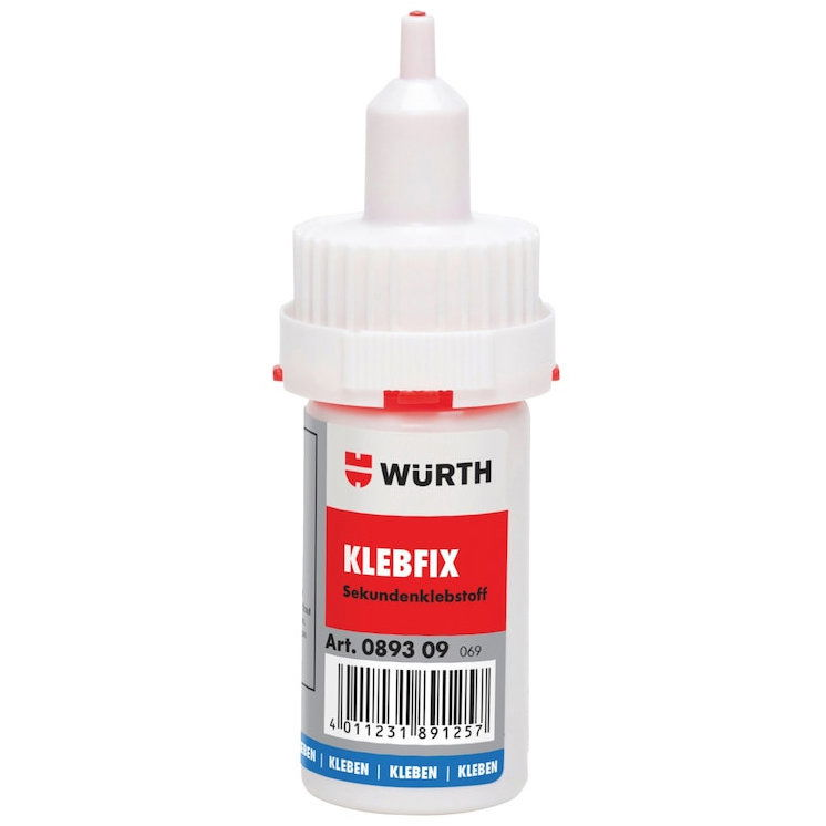 Würth Kyanoakrylátové lepidlo Klebfix, 20 g (089309)