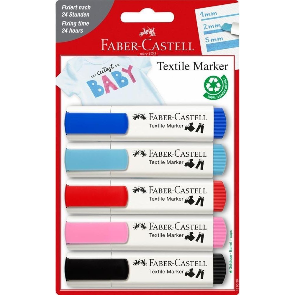 Faber-Castell: Pasztell színű textilfilc szett 5db-os (440634)