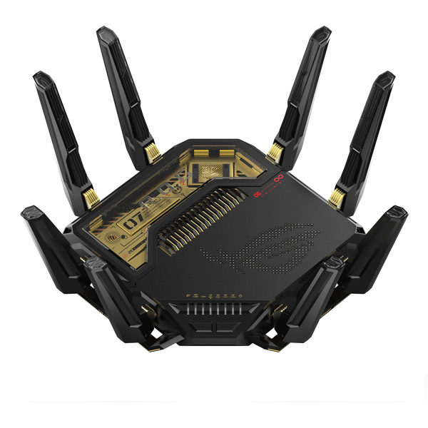 ASUS ROG Rapture GT-BE98 trådløs router 10 Gigabit Ethernet Quad-band (2.4 GHz / 5 GHz-1 / 5 GHz-2 / 6 GHz) Sort