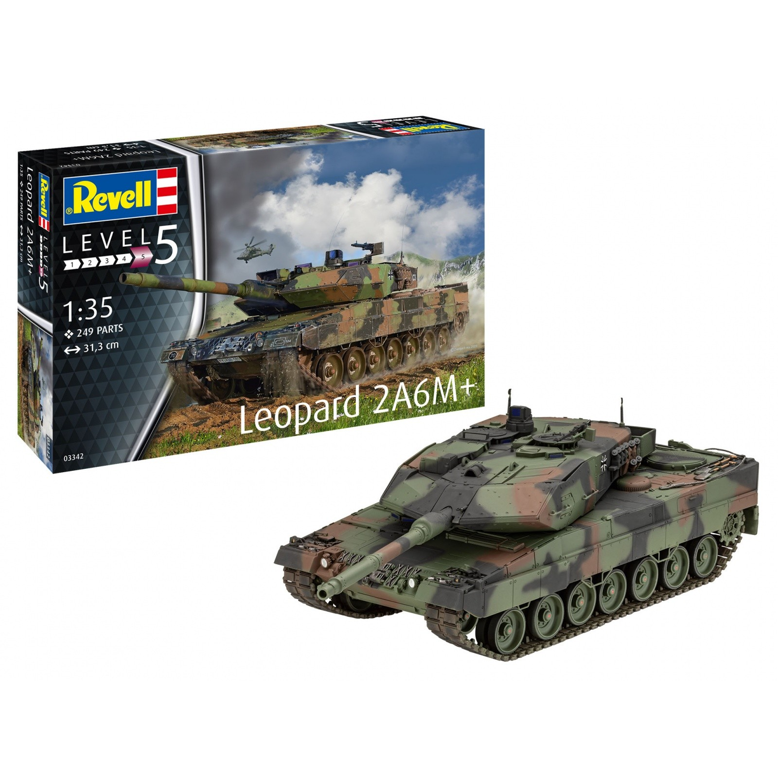 Revell Leopard 2 A6M+ tank Műanyag modell (1:35) (03342)
