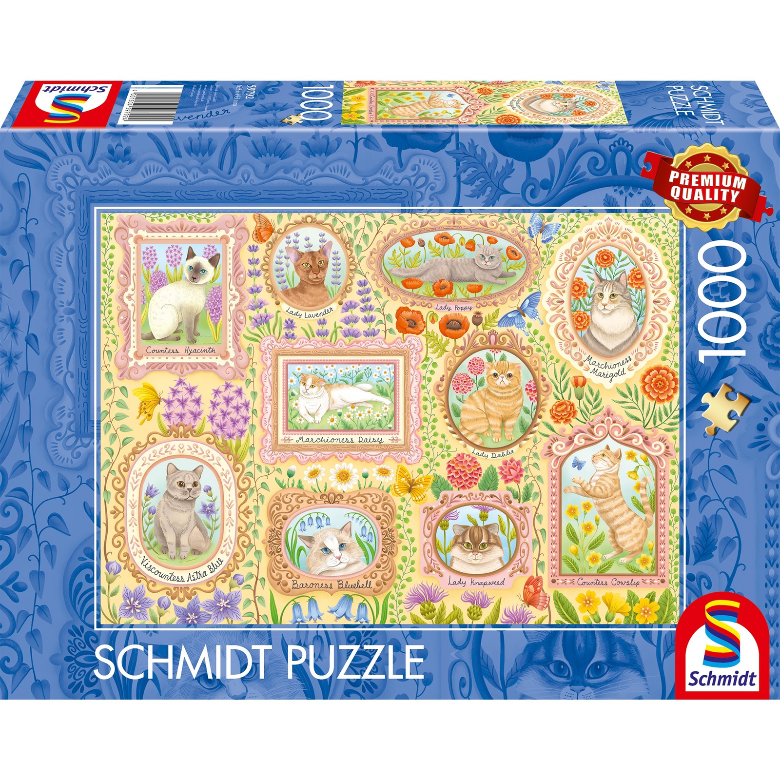 Schmidt Spiele Nemes macskák virágpompában 1000 darabos puzzle