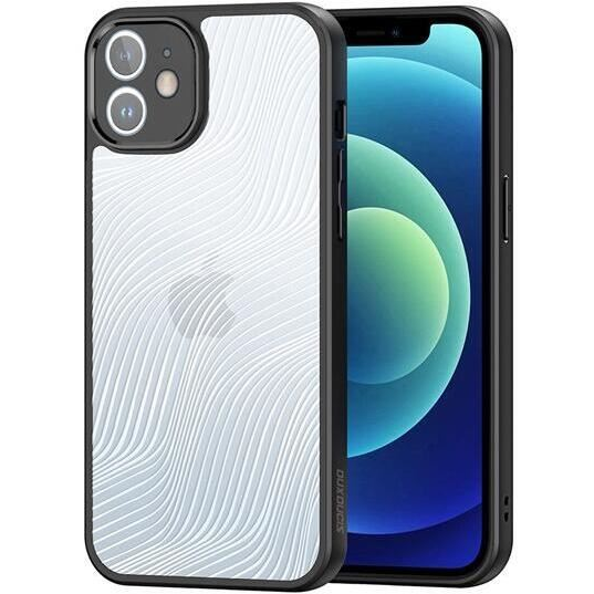 Dux Ducis AIMO Apple iPhone 12 hullám mintás tok áttetsző-fekete (GP-140075) (GP-140075)