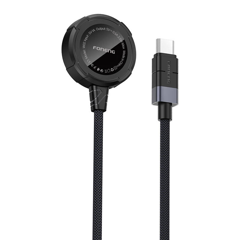 Foneng W02 Apple Watch Vezeték nélküli Töltő 2,5W - Fekete (W02 APPLEWATCH BLACK)