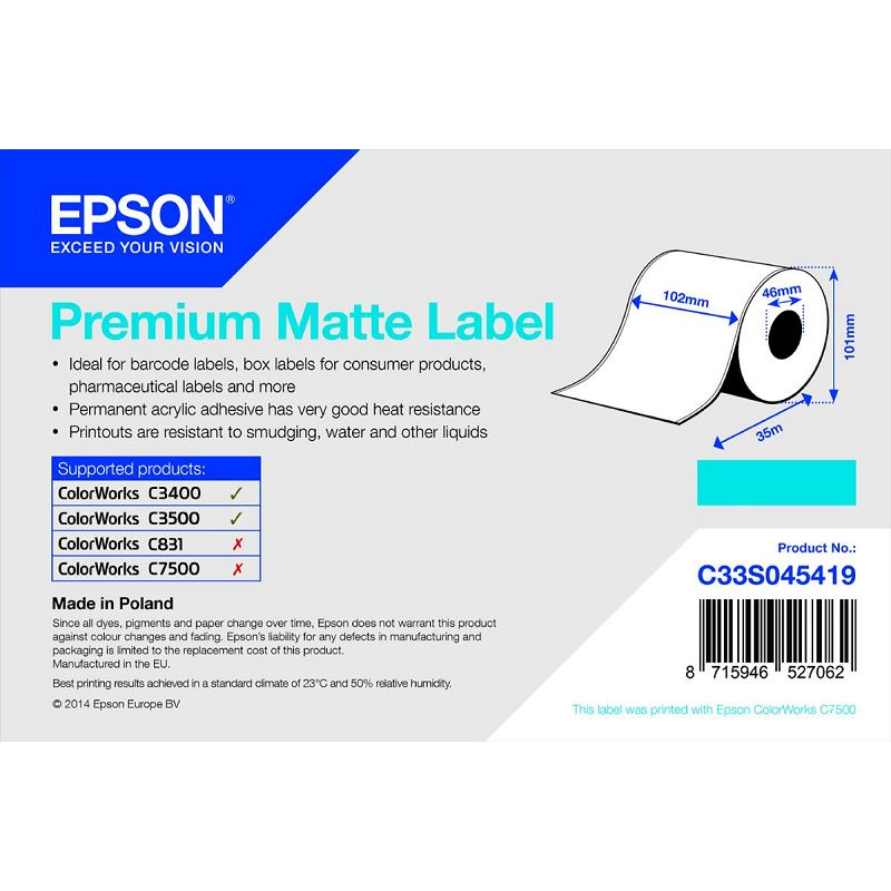 Epson prémium címke (C33S045419) (C33S045419)