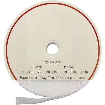 Tépőzár Felragasztáshoz Bolyhos fél (H x Sz) 25000 mm x 16 mm Fehér Fastech T0201600000225 25 m (T0201600000225)