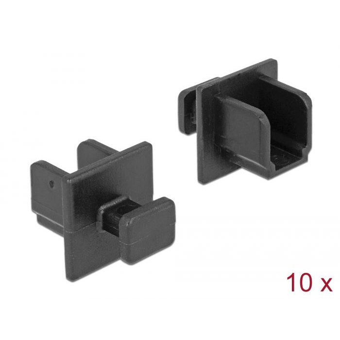 Delock USB 3.0 Type-B anya csatlakozóvédő 10db fekete (64010) (delock64010)