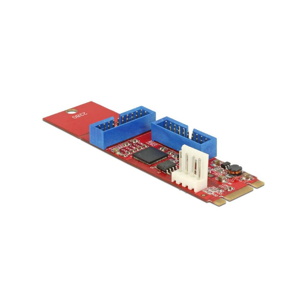Delock M.2 -> 2db USB-A 3.0 pinheader M/M adapter