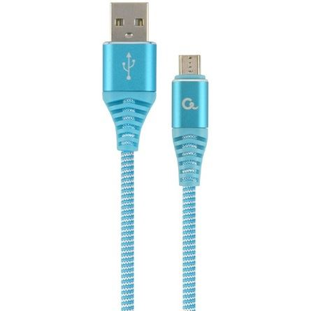 Gembird CC-USB2B-AMMBM-2M-VW kabel USB 2.0 Micro-USB B USB A modrá, bílá