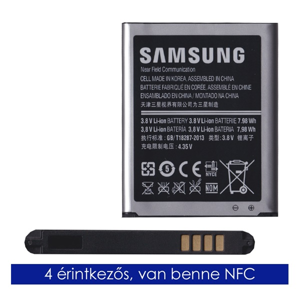 Samsung akku 2100mAh LI-ION (NFC)  Galaxy S3 Neo (GT-I9301i) / Galaxy S3 LTE (GT-I9305) / Galaxy S3 (GT-I9300) "Gigapack csomagolás" (EB-L1G6LLUC / ...