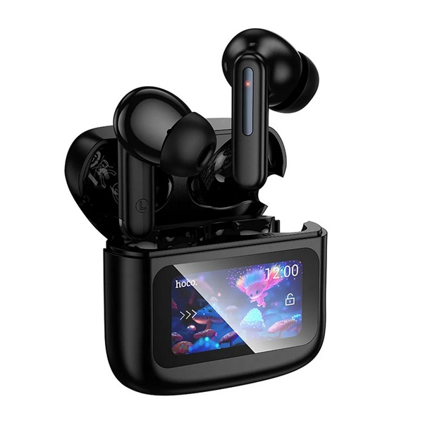 Căști Bluetooth Hoco EQ14 cu ecran tactil, negru