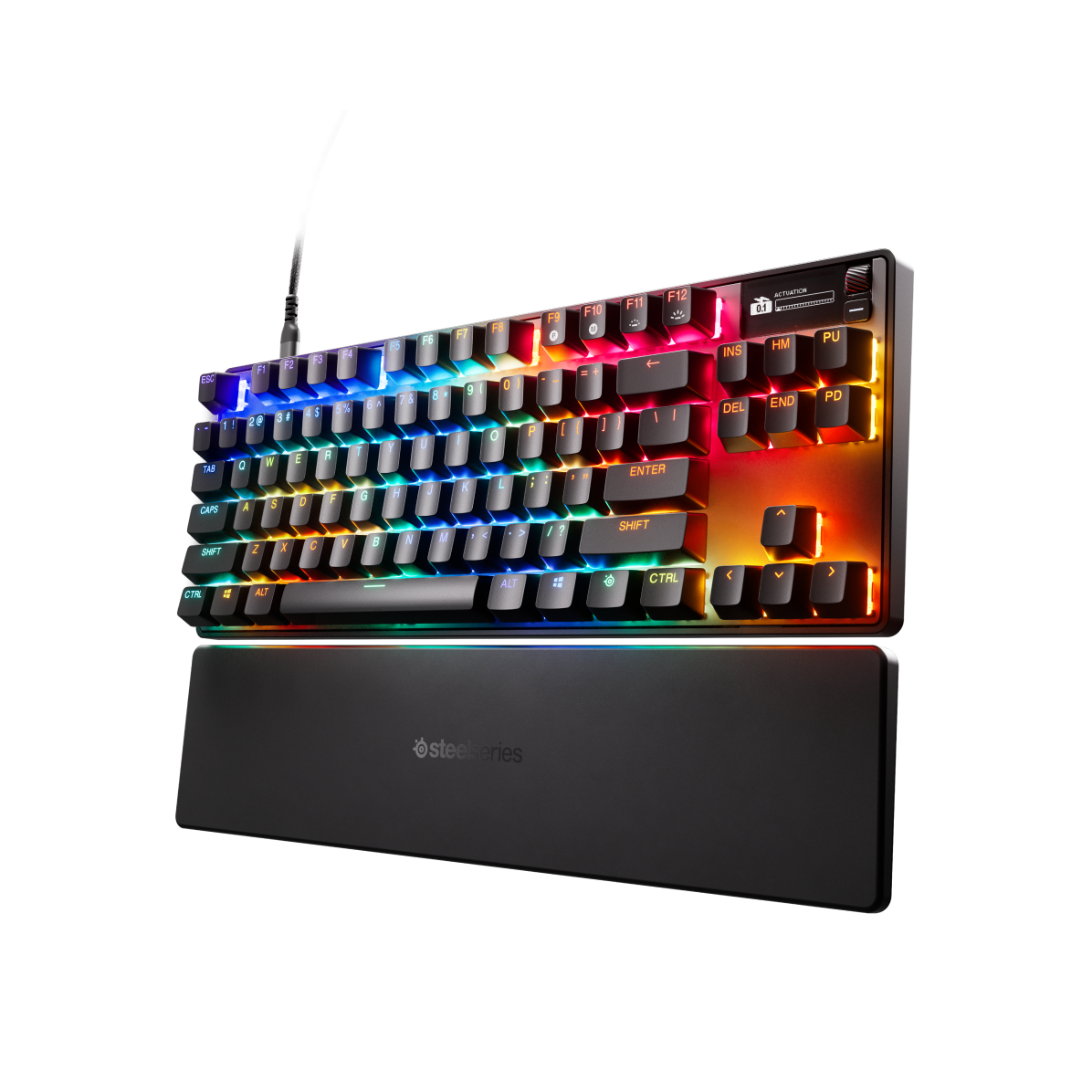 Steelseries Apex Pro TKL WL Gen 3 Mechanikus Vezeték nélküli Gaming Billentyűzet ENG - Fekete/RGB (64872)