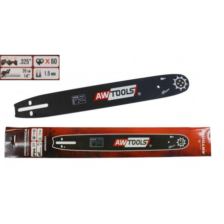  AWTools Prowadnica do piły 35cm 14" 1,5mm 0,058" .325" (AW80051)