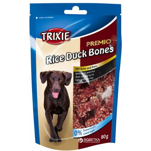Trixie Jutalomfalat Premio rizses kacsás csontok 80gr