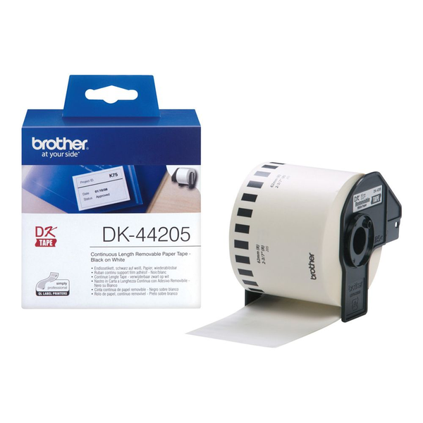 Brother DK-44205 etiketbånd Sort på hvid