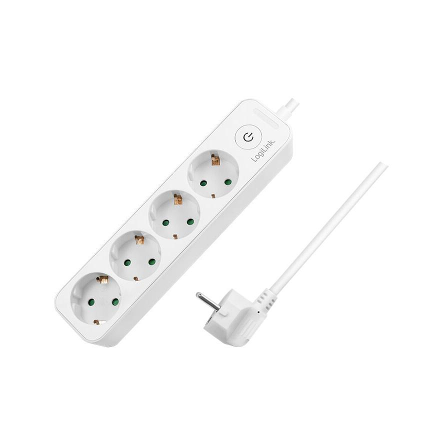 Logilink Hálózati Elosztó Kapcsolóval 4DIN 1,5m White (LPS245)