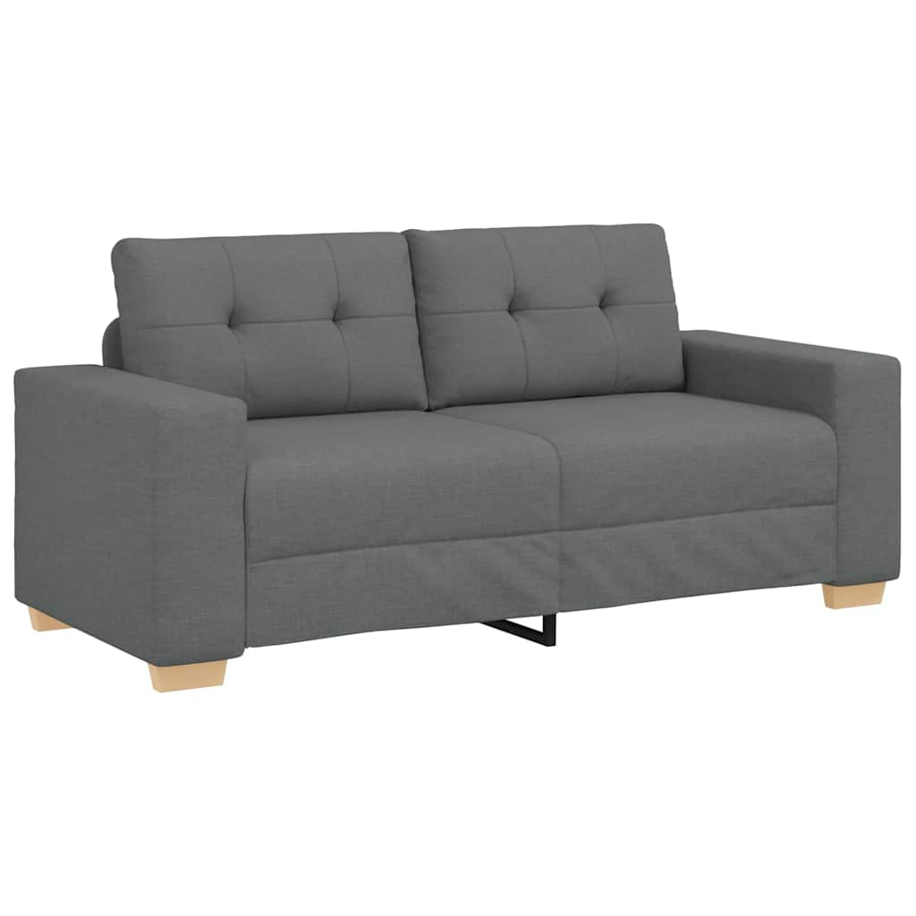 sötétszürke szövet loveseat kanapé 140 cm (4105079)
