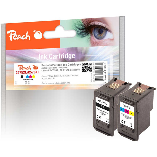 Peach PI100-483 inktcartridge 2 stuk(s) Compatibel Hoog (XL) rendement Zwart, Magenta, Geel, Cyaan
