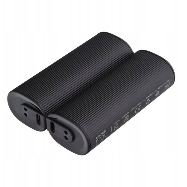 Veger Power Bank 2x5000 mAh fűtéssel 2,4A fekete-ezüst