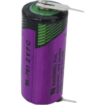 2/3 AA lítium elem, forrasztható, 3,6V 1500 mAh, forrfüles, 15 x 33 mm, Tadiran SL761PR (SL761PR)