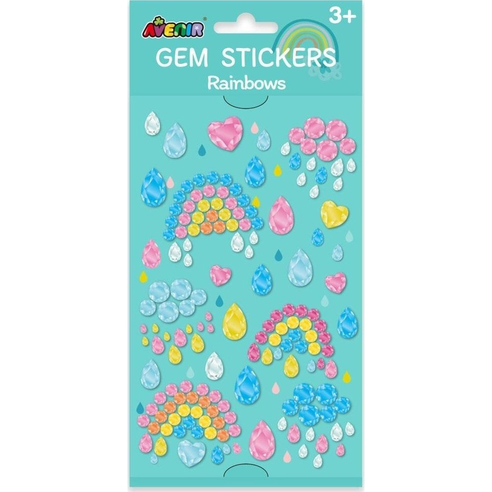 Avenir Csillogó kövek matrica készlet - Szivárványok (6920773382346)