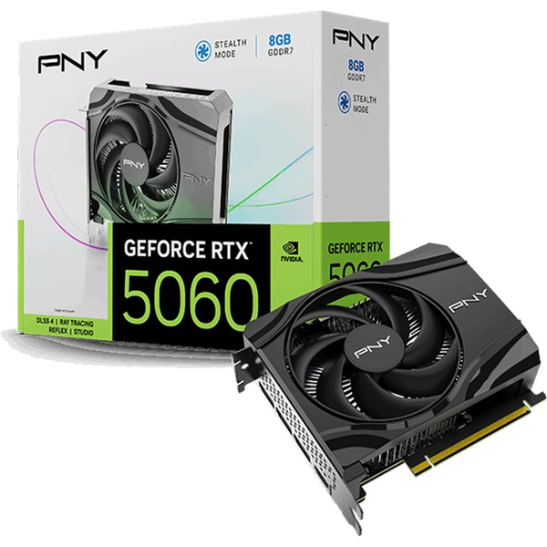 PNY Single Fan GeForce RTX 5060 8GB GDDR7 DLSS4 VCG50608SFXPB1