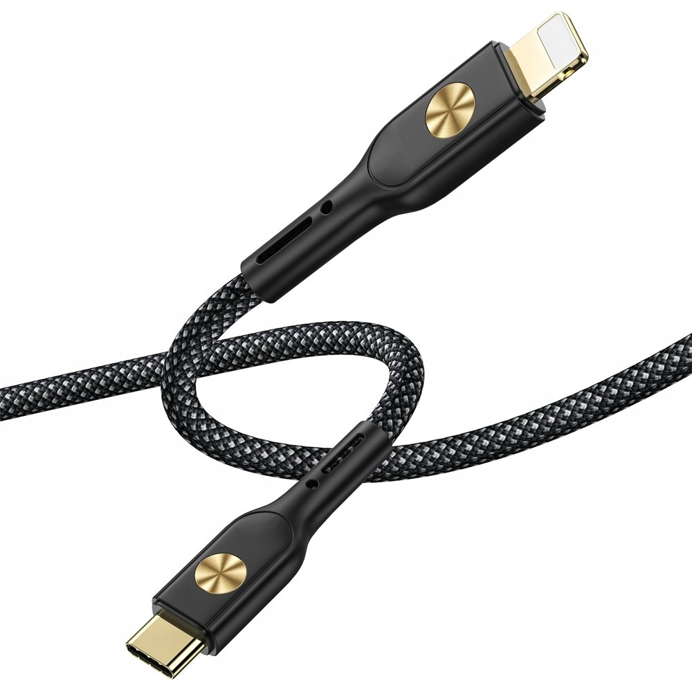 WIWU Wi-C035 City Type-C - Lightning Kábel 30 W 1.2m - Fekete (GSM185285)