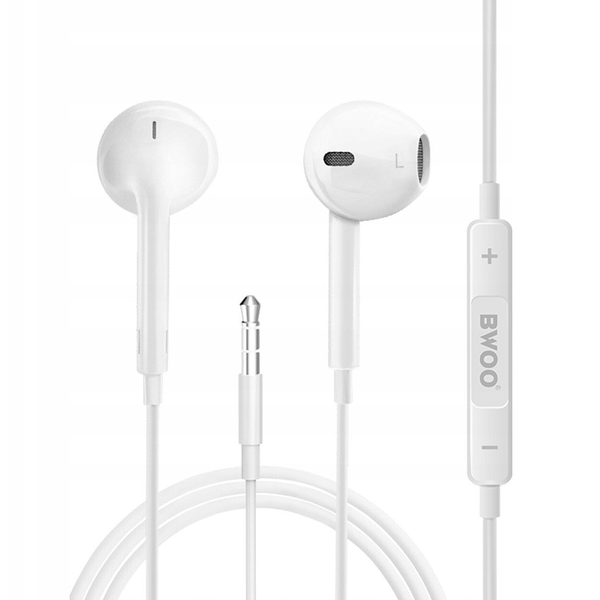 BWOO Vezetékes Fülhallgató 3.5 mm Jack-Fehér