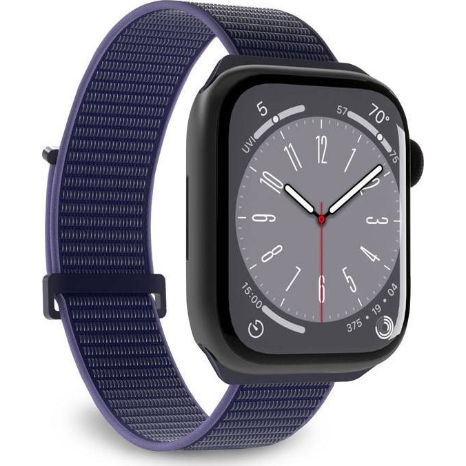 Puro Apple Watch 42/44/45/49mm Nylon Sport Okosóra szíj - Kék (PUR647)