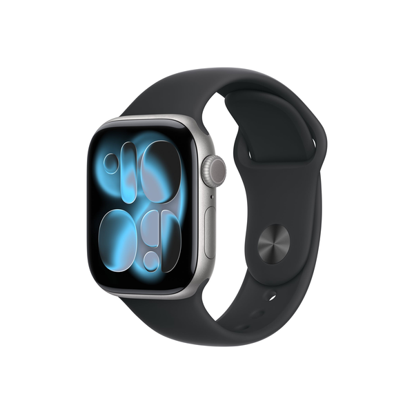 Apple Watch Series 11 GPS 42mm Space Grey Aluminium Case Black Sport Band - M/L (MEQX4ET/A)
