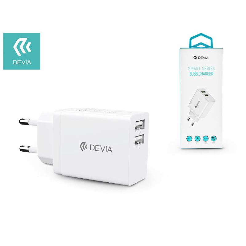 Devia ST329593 Devia Smart 2xUSB kimenettel hálózati töltő (ST329593)