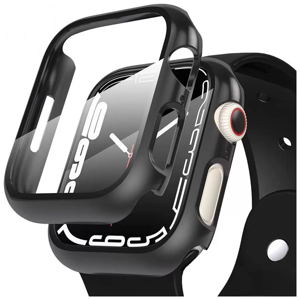 Carcasa cu protectie ecran TECH-PROTECT Defense 360 compatibila cu Apple Watch 7/8 45 mm Black
