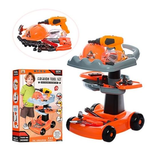 Manyuk Toys Szerszámkészlet emeletes tároló kocsival 38 db-os (36778-69)