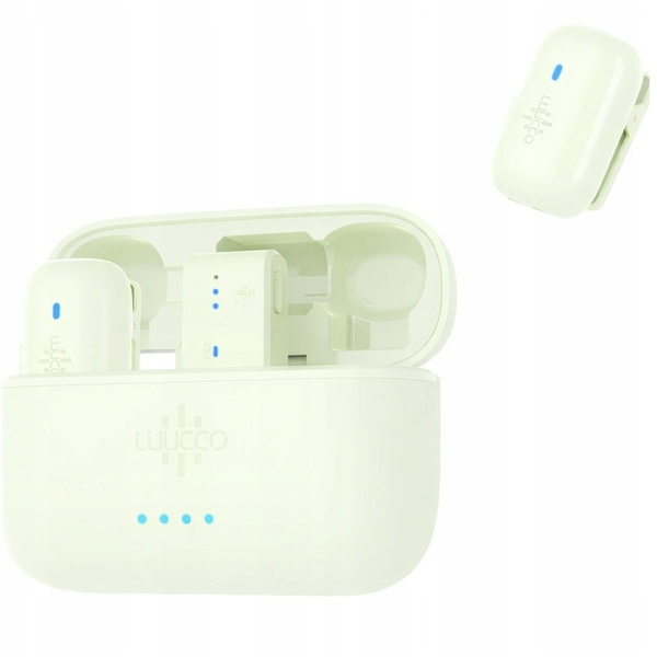 2x Mini Bezprzewodowy Mikrofon Krawatowy 100m Do Telefonu Usb Type-c Usb-c / Minipods K2 / Zielony