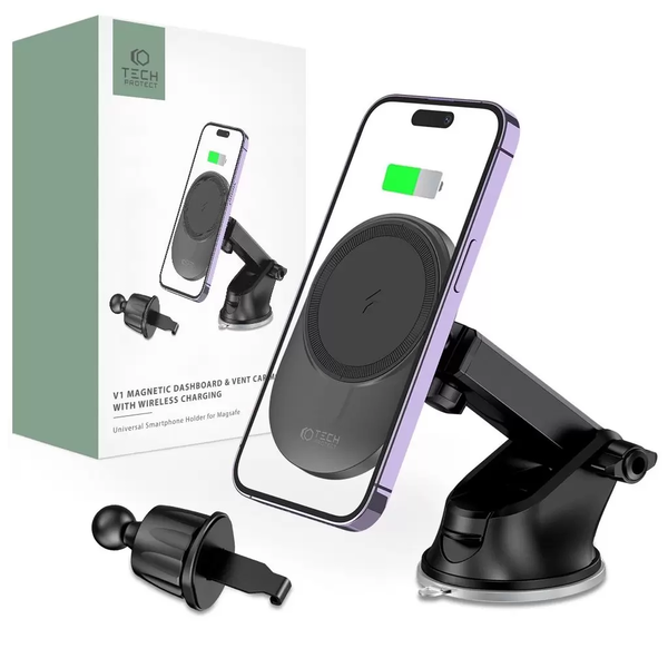 Стойка за кола Tech-Protect MagSafe черна MM15W-V1