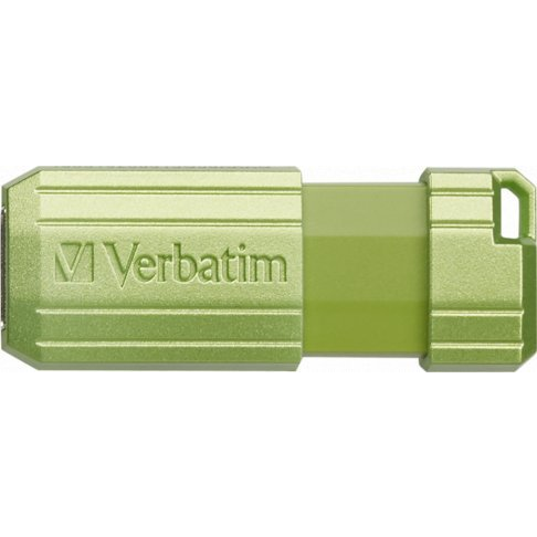 Verbatim 49958 PinStripe 3.0 USB 3.0 Drive, 32 GB, USB Type-A, 2.0, 12 MB/s, Slide, Green