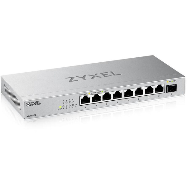 Zyxel XMG-108 Unmanaged 2.5G Ethernet (100/1000/2500) Zilver