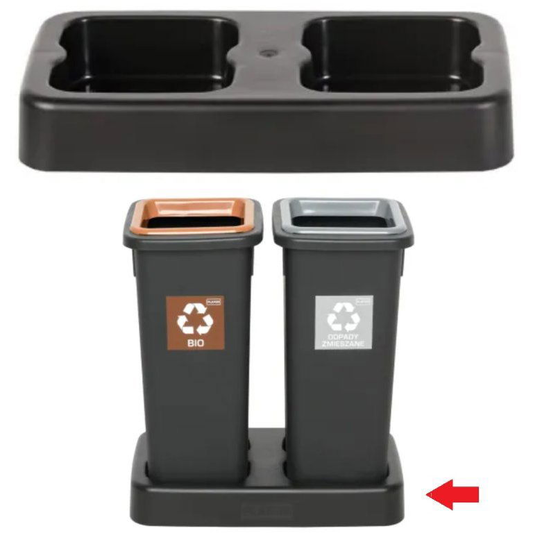 Igotrend, 822001 UH FIT BIN emelvény, 2 x 20 l - fekete (5907749918229)