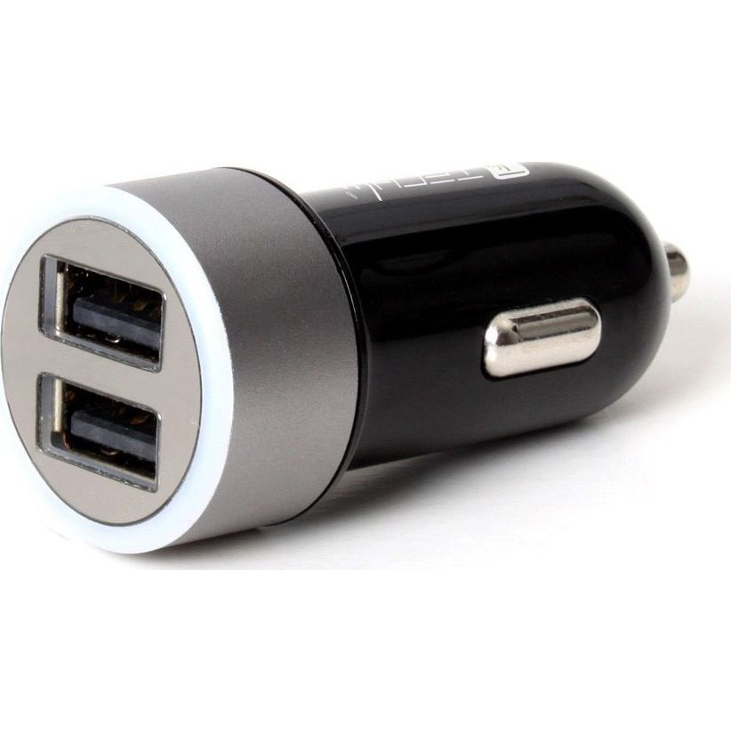 Techly IUSB2-CAR-ADP482 mobiltelefon töltő Univerzális Fekete, Ezüst Szivargyújtó Automatikus (IUSB2-CAR-ADP482)