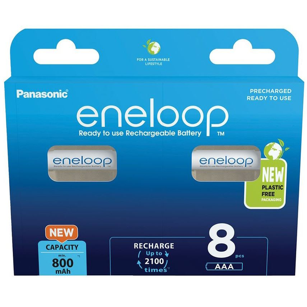 Panasonic Eneloop 1.2V AAA Ni-Mh 800mAh akku (8db) (BK-4MCDE/8BE)