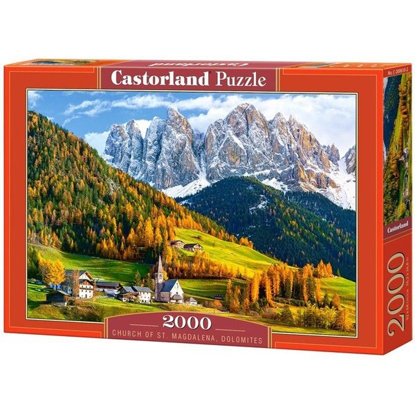 Castorland Church of St. Magdalena, Dolomites 2000 pcs Puzzle 2000 pz Landscape