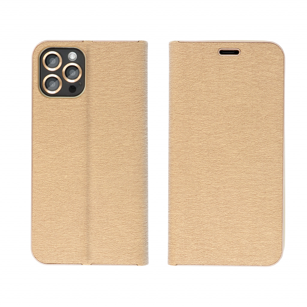 Xiaomi Redmi Note 13 Pro 5G / Poco X6 5G, Oldalra nyíló tok, stand, Luna Book, arany (5903396279706)
