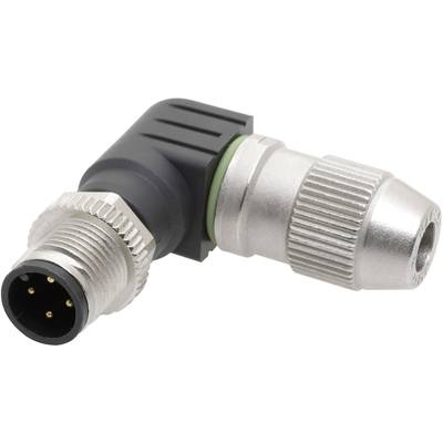 HARTING 21011405081 Érzékelő-/működtető összekötő, konfekcionálatlan M12 Dugó, hajlított Pólusszám: 4 1 db darab (21011405081)