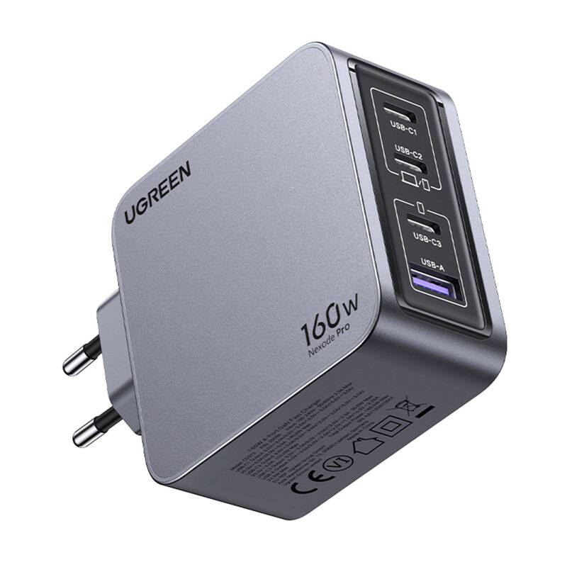 UGREEN Nexode Pro 160W 3xUSB-C + USB-A hálózati töltő (25877) (ugreen25877)