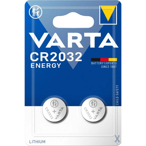 Blister 2 Pilas Litio Varta Cr2032 Pila De Botón 3v 230 Mah En Acero