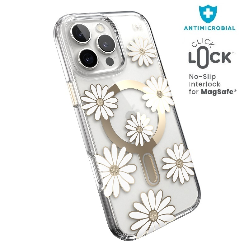 Speck Presidio2 Apple iPhone 16 Pro Max ClickLock tok - Virág mintás/Átlátszó (150751-3257)