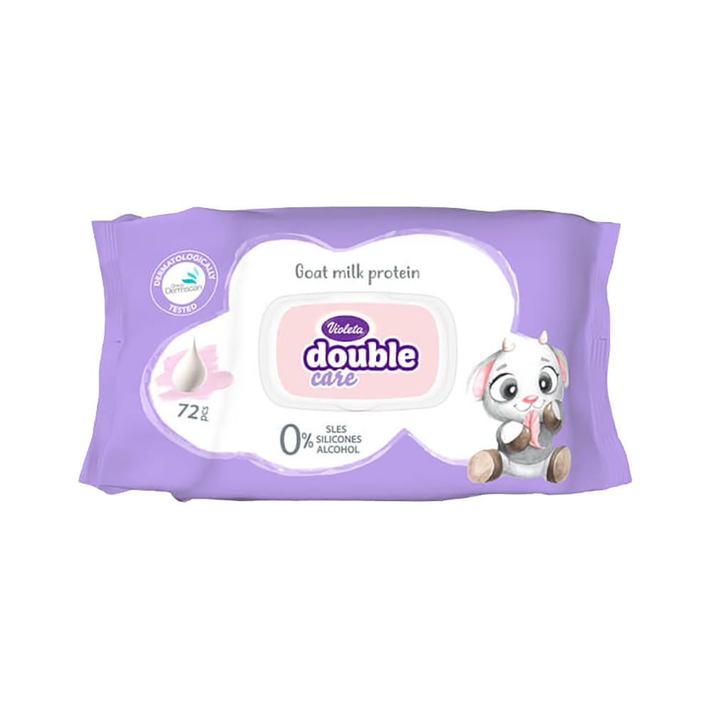 Violeta Double Care popsitörlő 72db (00957)