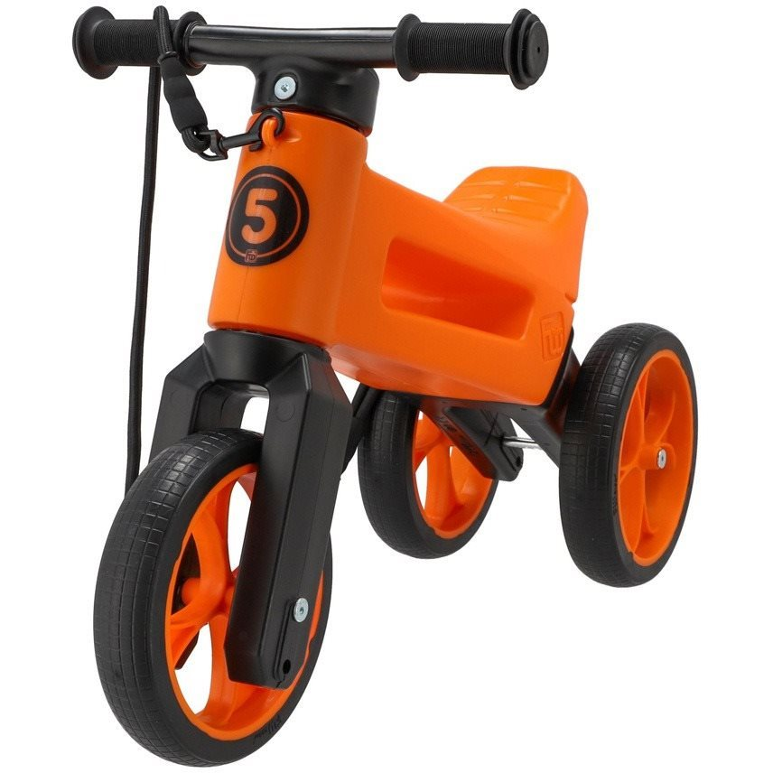 Teddies FUNNY WHEELS Rider SuperSport futóbicikli narancssárga 2 az 1-ben + heveder (8595557514749)